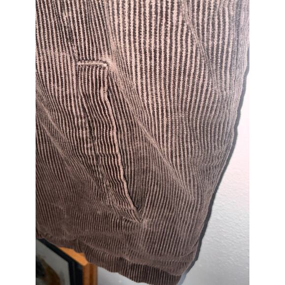 Gap Men's Corduroy Jacket L Chocolate Brown Sherpa Collar Y2K Button Up Pockets - Picture 11 of 11